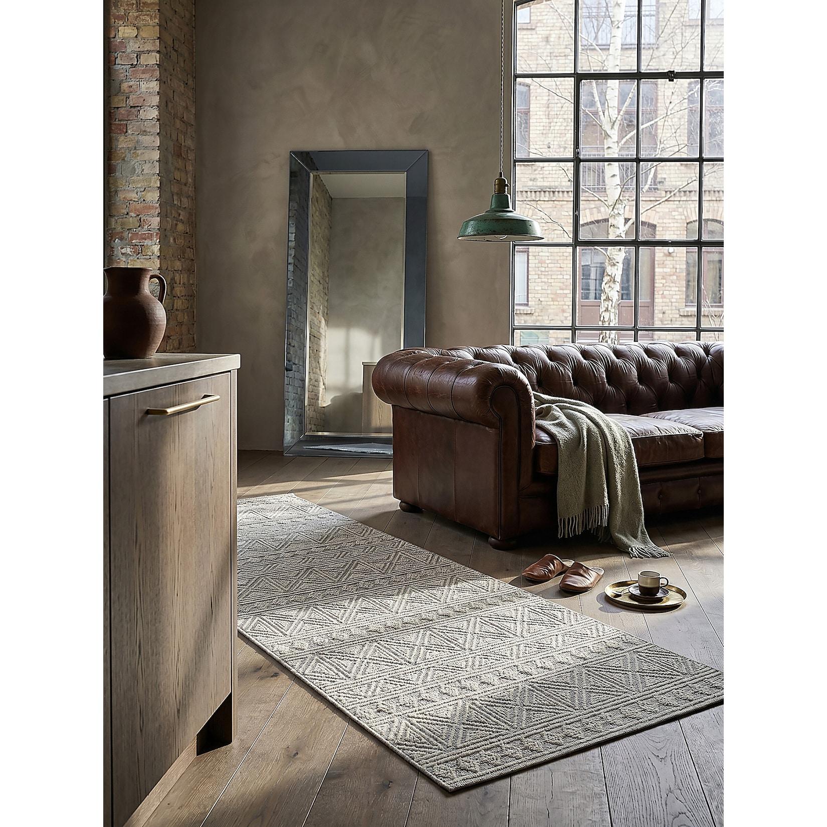 Teppich geometrisch Grau 155 x 230 cm - LEAM Kadima Design