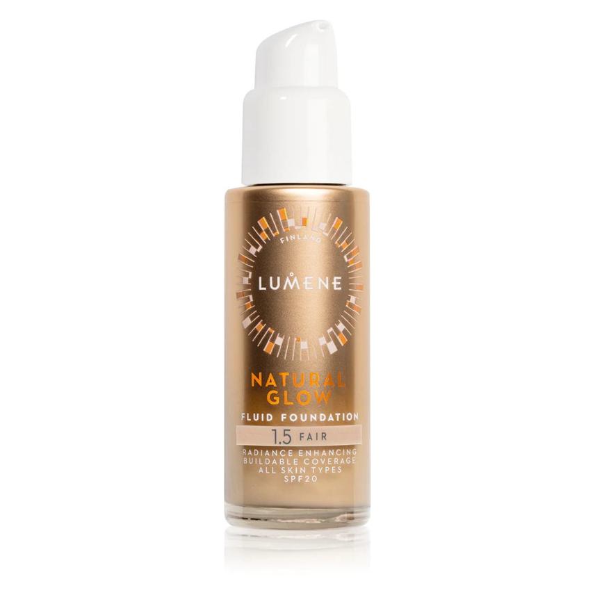 Lumene Natural Glow Fluid Foundation SPF20 podkład rozświetlająco-wygładzający 1.5 Fair 30ml (1.5 Fair) (6412600832624)