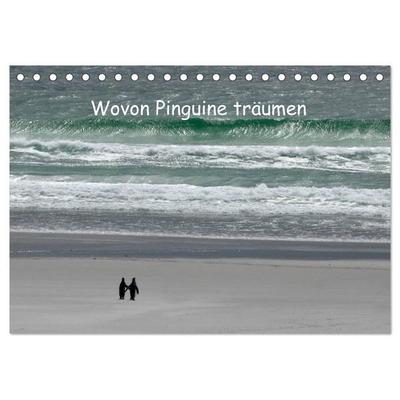 Wovon Pinguine träumen (Tischkalender 2026 DIN A5 quer), CALVENDO Monatskalender