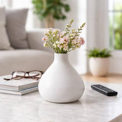 Sagebrook Home Modern Teardrop Terracotta Flower Vase - Brown