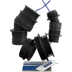 Handwerkerring 7-teiliges Gummiadapter Set TPE Tmax: +140°C