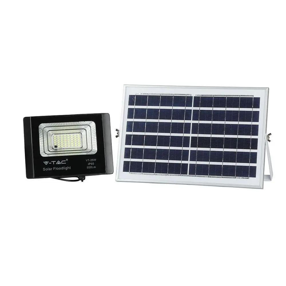 V-TAC VT-25W Solar LED Floodlight voor de tuin, zwart