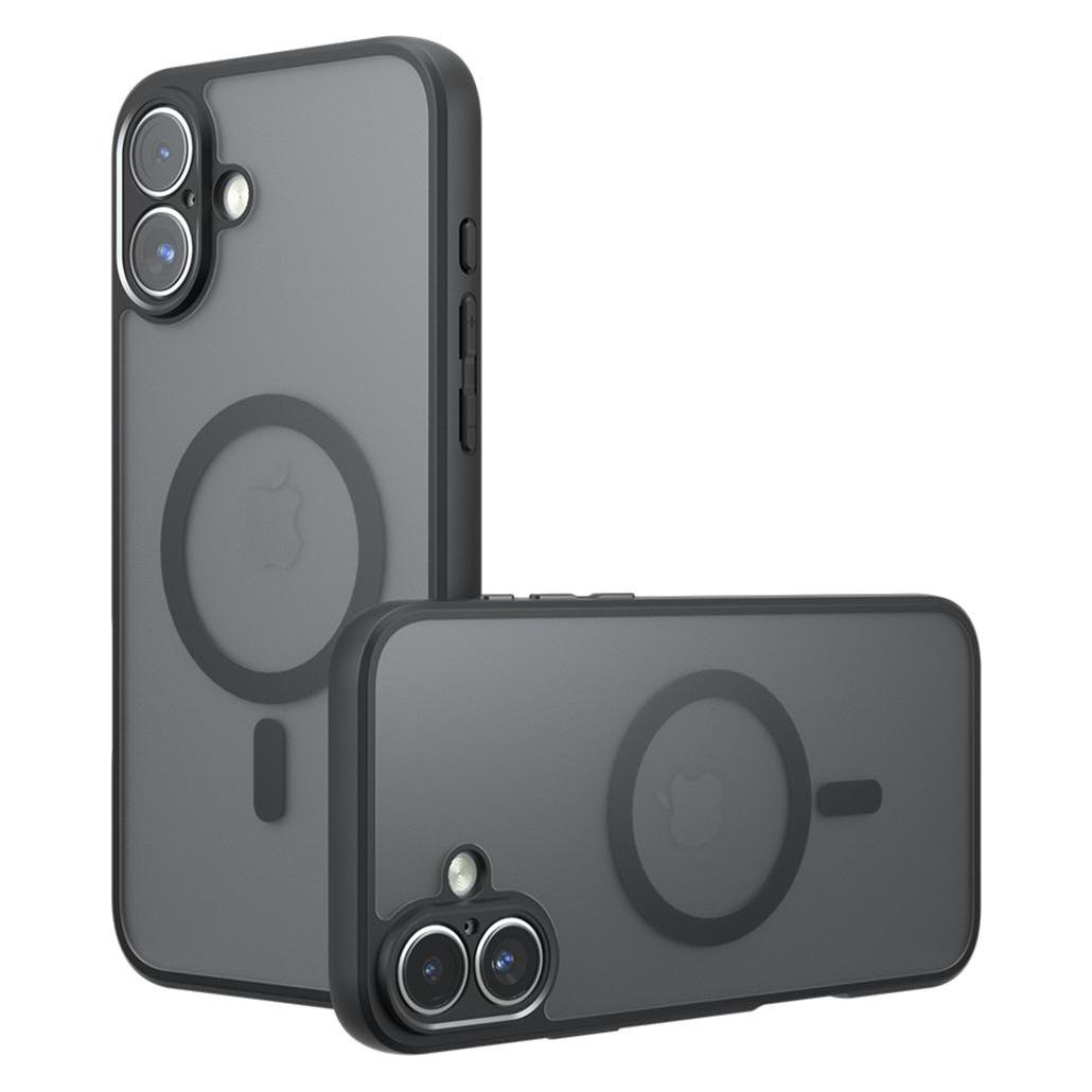 Techsuit - PureFrost MagSafe - iPhone 16 - Frosted Black (Apple iPhone 16) (59881186)
