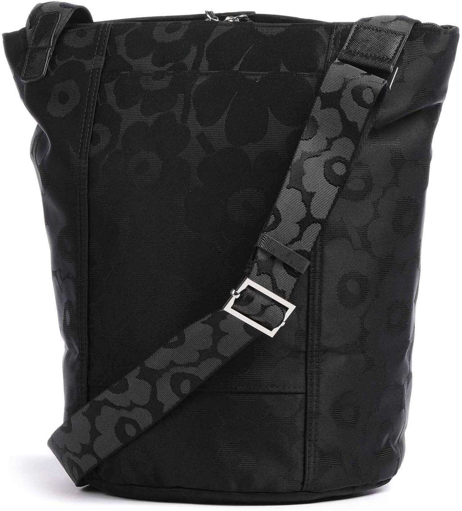 Marimekko All Day Unikko Beuteltasche, schwarz