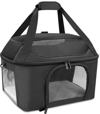Uplift Essentials Professional Breathable Portable Pet Travel Carrier black
