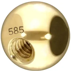 14/18 Karat Gold Schraubkugel