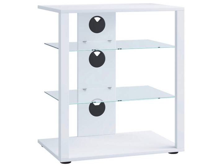 Mid.you Tv-Rack, Weiß, Kunststoff, 60x70x41 cm, Kabeldurchlass, Wohnzimmer, TV Möbel, TV-Racks