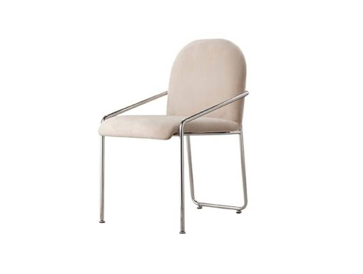 tDZP7yWpc Küchenstühle Esszimmerstühle aus Samt, gepolsterter Küchen-/Esszimmerstuhl mit Rückenlehne und Metallbeinen for Wohnzimmer, Empfangszimmer, Wartezimmer, Schlafzimmer(Beige)