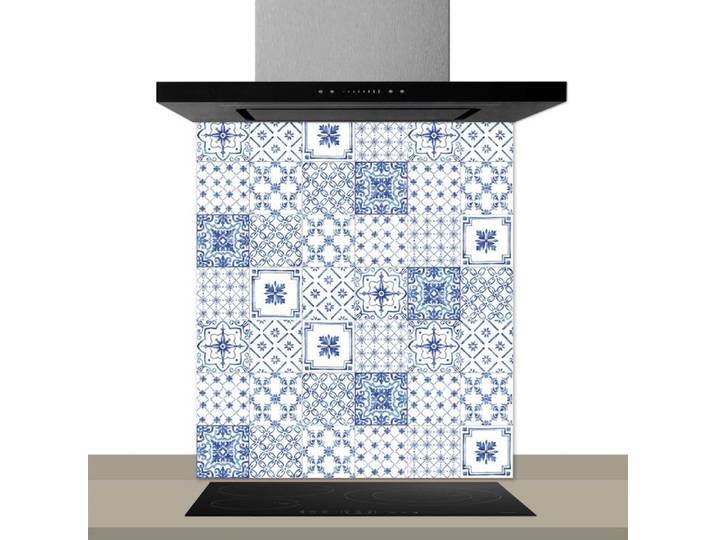 Fond de hotte décorative lisbon bleu 60x70