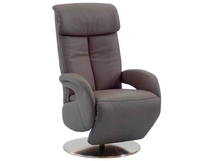 Cantus Relaxsessel, Grau, Metall, Echtleder, Color-Finish-Leder, 70x114x80 cm, Goldenes M, Fussart wählbar, Lederauswahl, Stoffauswahl, Wohnzimmer, Sessel, Relaxsessel