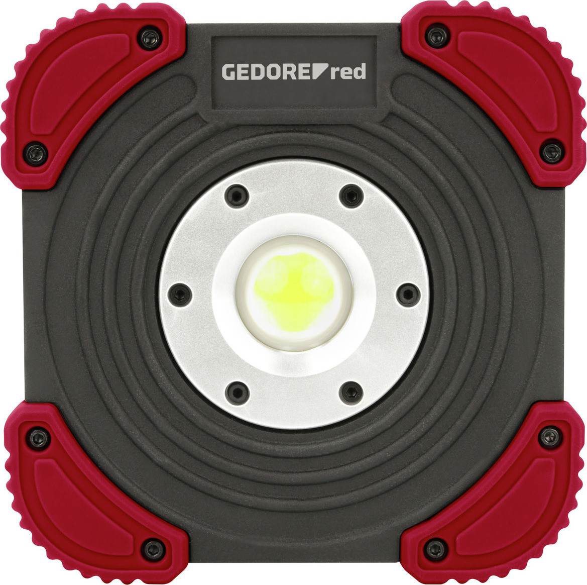 Gedore Akku-LED-Baustrahler rood zwart