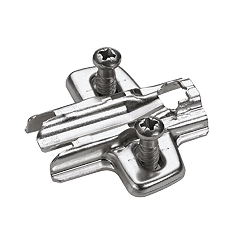 Hettich Kreuzmontageplatte, Distanz 3mm Sensys 8099, mit Langloch-Höhenverstellung +/- 3mm 9075057