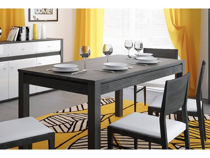 Esstisch Tisch Küchentisch schwarzkiefer 160-200x90cm
