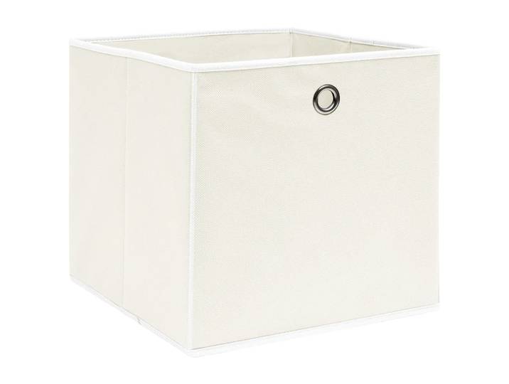 vidaXL Boîtes de rangement 4 pcs. Blanc 32x32x32 cm Tissu