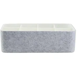 Aufbewahrungsbox   , grau , Filz , Maße (cm): B: 32 H: 9,5