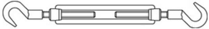 DIN 148 Spannschlösser Stahl SP HH M 10 galvanisch v ; Industrial Quality Supplies (014800180100000)