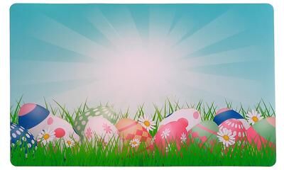 IH Casa Decor Plastic Placemat Eggs In Grass 11 X 18 - Set of 12