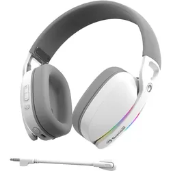 Marvo Pulz 70W Spiel-Kopfhörer, weiss, Tri-mode (Kabelgebunden, Kabellos), Gaming Headset, Weiss