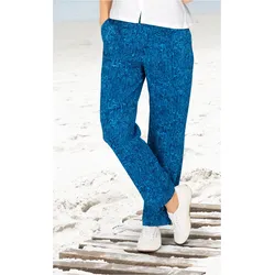 Viskose-Hose in Muster türkis in Größe 42 von DW-Shop, Türkis, 42