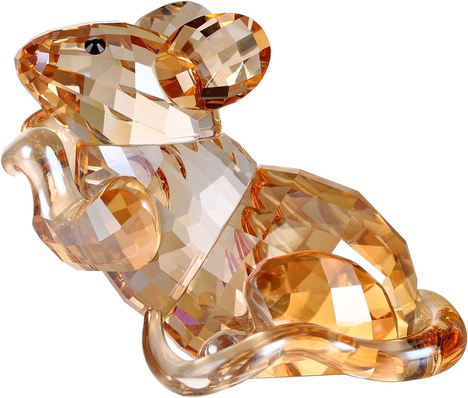 Gouden Kristallen Muis Decoratie - Dierenbeeldje voor op tafel