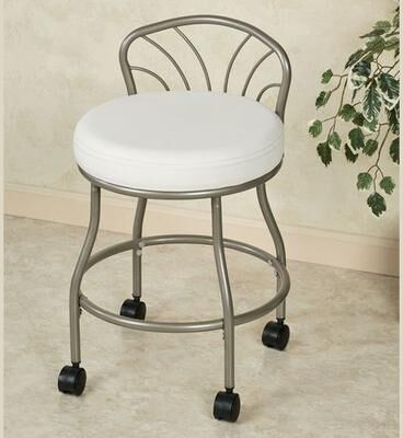 Carolina Chair And Table Co. Contour Back Vanity Chair Nickel , Nickel