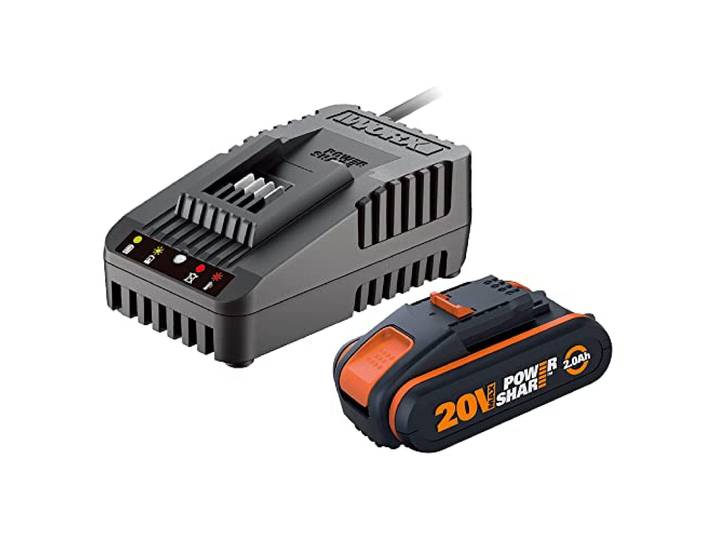 WORX WA3601 Accu met oplader set: 20V 2000mAh Li-Ion batterij & accu laadstation