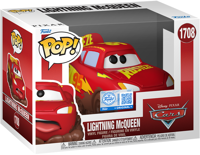 Funko Pop! Disney Pixar Cars Lightning McQueen Exclusive Vinyl Figure #1708 - Red - Funko Item #91920