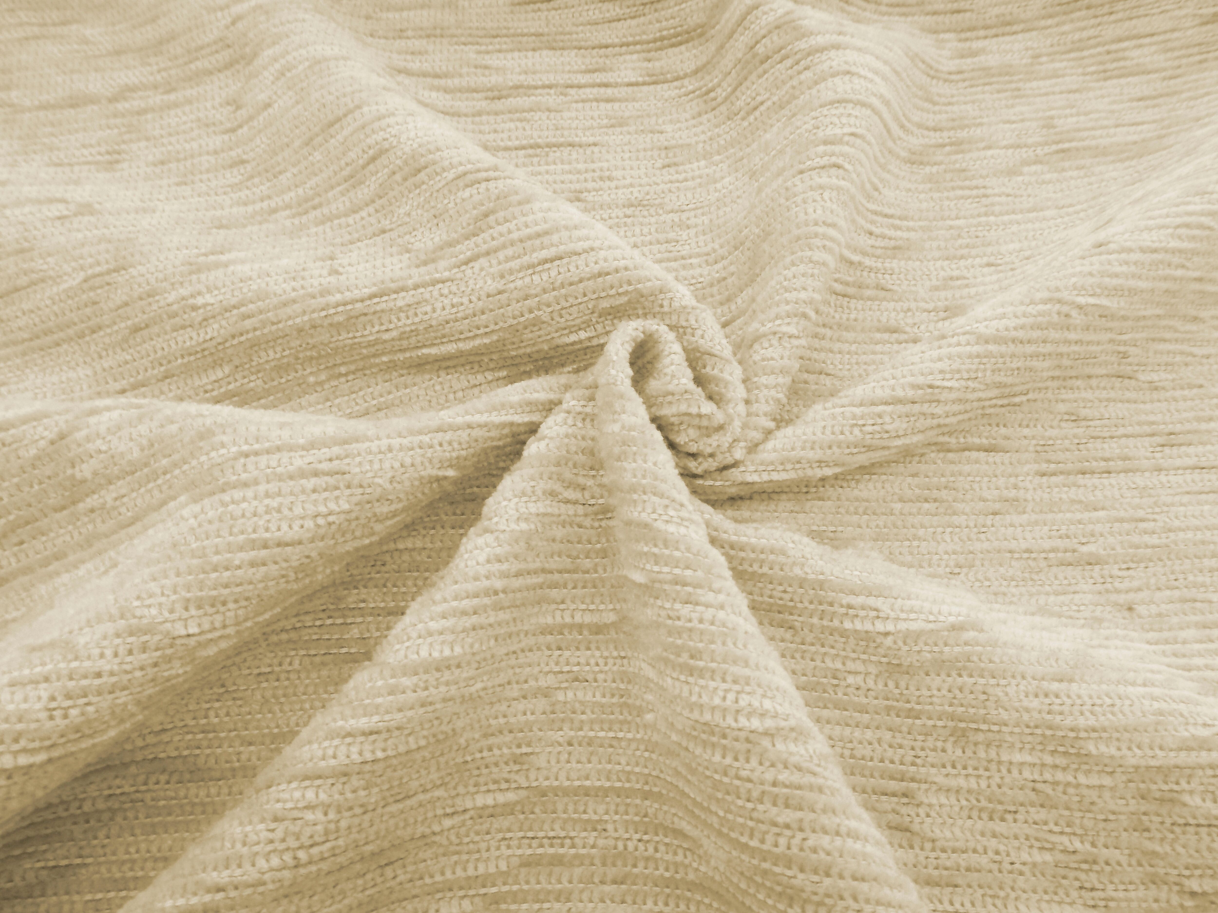 Vorhang WIRTH "Trondheim B", beige (natur), B:132cm H:275cm, Chenille, Polyacryl, Gardinen, Vorhang natur 275cm, Ösen, 132cm