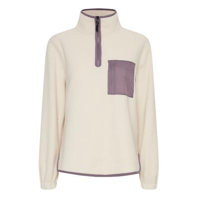 Troyer OXMO "Troyer OXPiala", Damen, Gr. XL, beige (birch), Obermaterial: 100% Polyester PES., Pullover Troyer