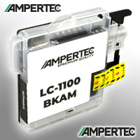 Ampertec Tinte kompatibel mit Brother LC-1100BK LC-980BK Universal schwarz LC-1100BKAM