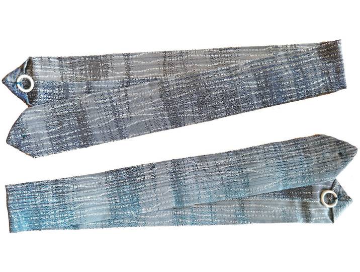 Raffhalter WECKBRODT Kilian , blau (blau, grau), B:70cm H:5cm, Polyester, Raffhalter, Raffhalter, Dekoration, Vorhang, Gardine, Store