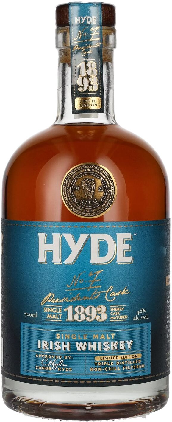 Hyde Whiskey Hyde No.7 PRESIDENT'S CASK 1893 Single Malt Irish Whiskey 46% Vol. 0,7l
