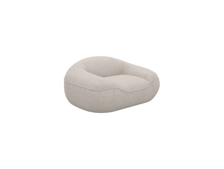 Design Loungesessel „Novara“ mit Bouclé-Bezug Bouclé Toffee BLOOMINGLOFT Collection