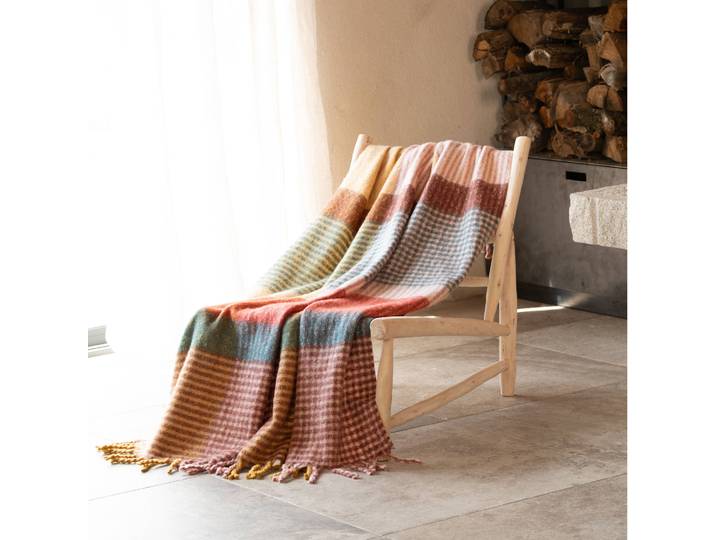 Plaid rayé toucher doux - Blancheporte