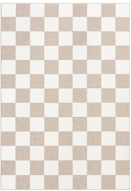 Garvee Washable Non-Slip Checkered Area Rug – Soft Low Pile Plaid Geometric Carpet, Modern Style