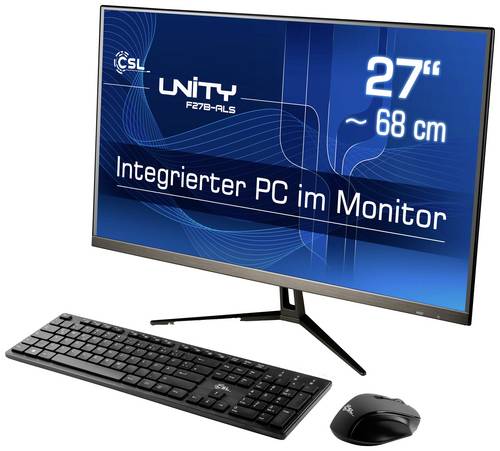 CSL Computer All-in-One PC Unity F27B-ALS 68.6cm (27 Zoll) Full HD Intel N N200 3.7GHz 16GB RAM 256GB SSD Intel UHD Graphics Win