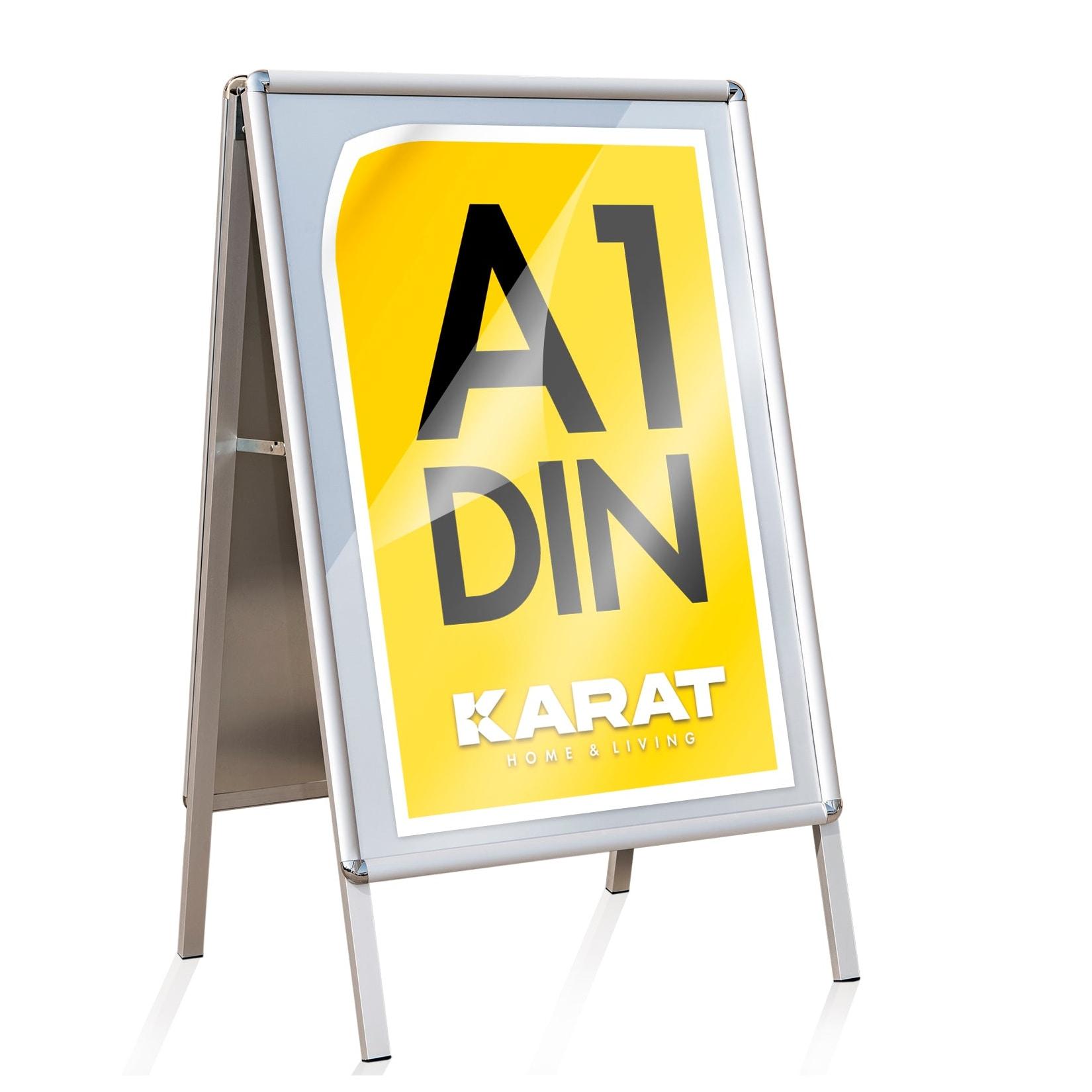 Karat homeliving Kundenstopper Doppelseitig Rahmen: 25 mm Metallrückwand