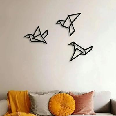 Inspired Finds 3PCS Modern Bird Silhouette Wall Art Iron Hanging Decor Set 3PCS Modern Bird Silhouette Wall Art Iron Hanging Decor Set