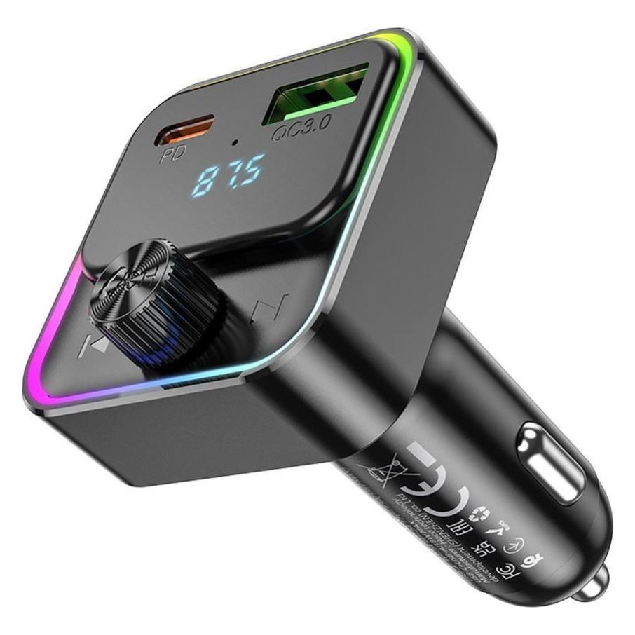 Hoco Auto charger Car charger QC3.0 PD 30W with transmitter FM E81 black (46721472)