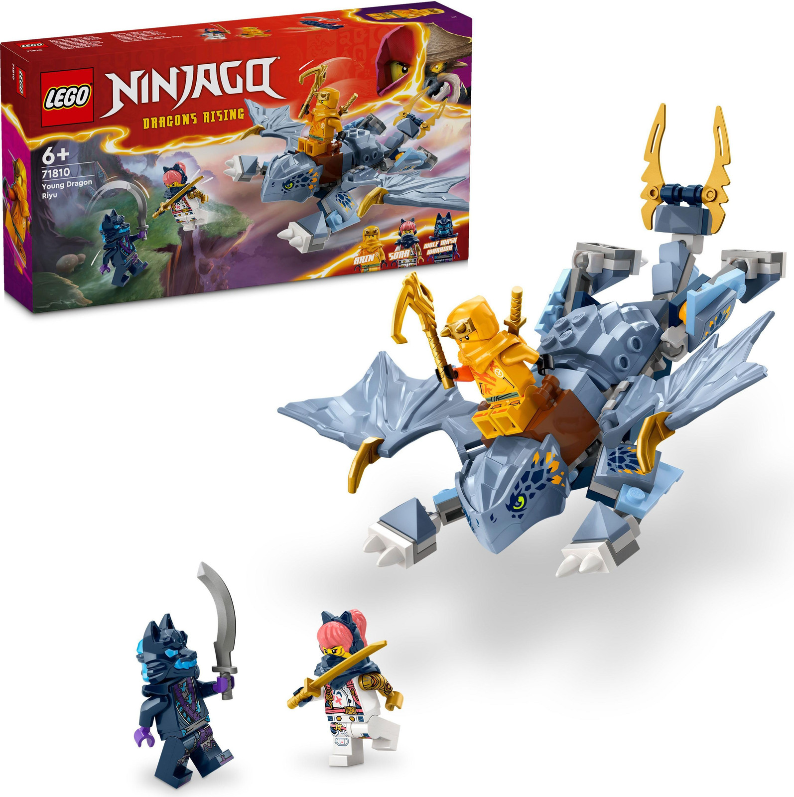 LEGO NINJAGO Riyu, de baby-draak bouwpakket met 3 minifiguren (71810)