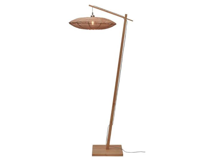 GOOD&MOJO - Lampadaire Tanami - Bambou blanc/rotin - 78x55x176cm pour salon\, chambre à coucher