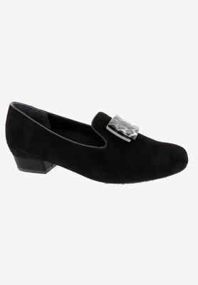 Wide Width Women's Treasure Loafer by Ros Hommerson in Black Suede (Size 9 W)