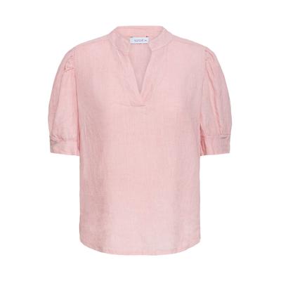 Kurzarmbluse SORBET "SORBET Bluse kurzarm SBFONTANELLE", Damen, Gr. SM, rose smoke, Blusen