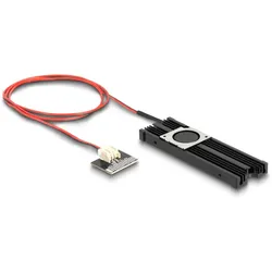 DeLOCK Kühlkörper mit Lüfter für M.2 SSD 2280 schwarz