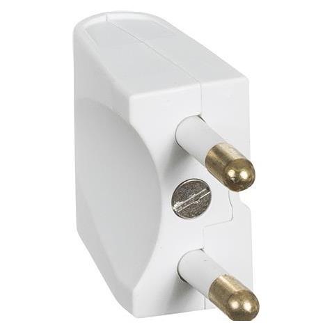 LK Stecker flach/geschliffen Weiss 2 Stück - In Beutel für DIY (AAK210A60291L)