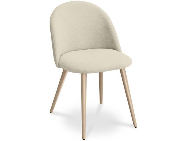 Chaise de salle à manger - Tapissée en tissu - scandinave - Bennett Beige