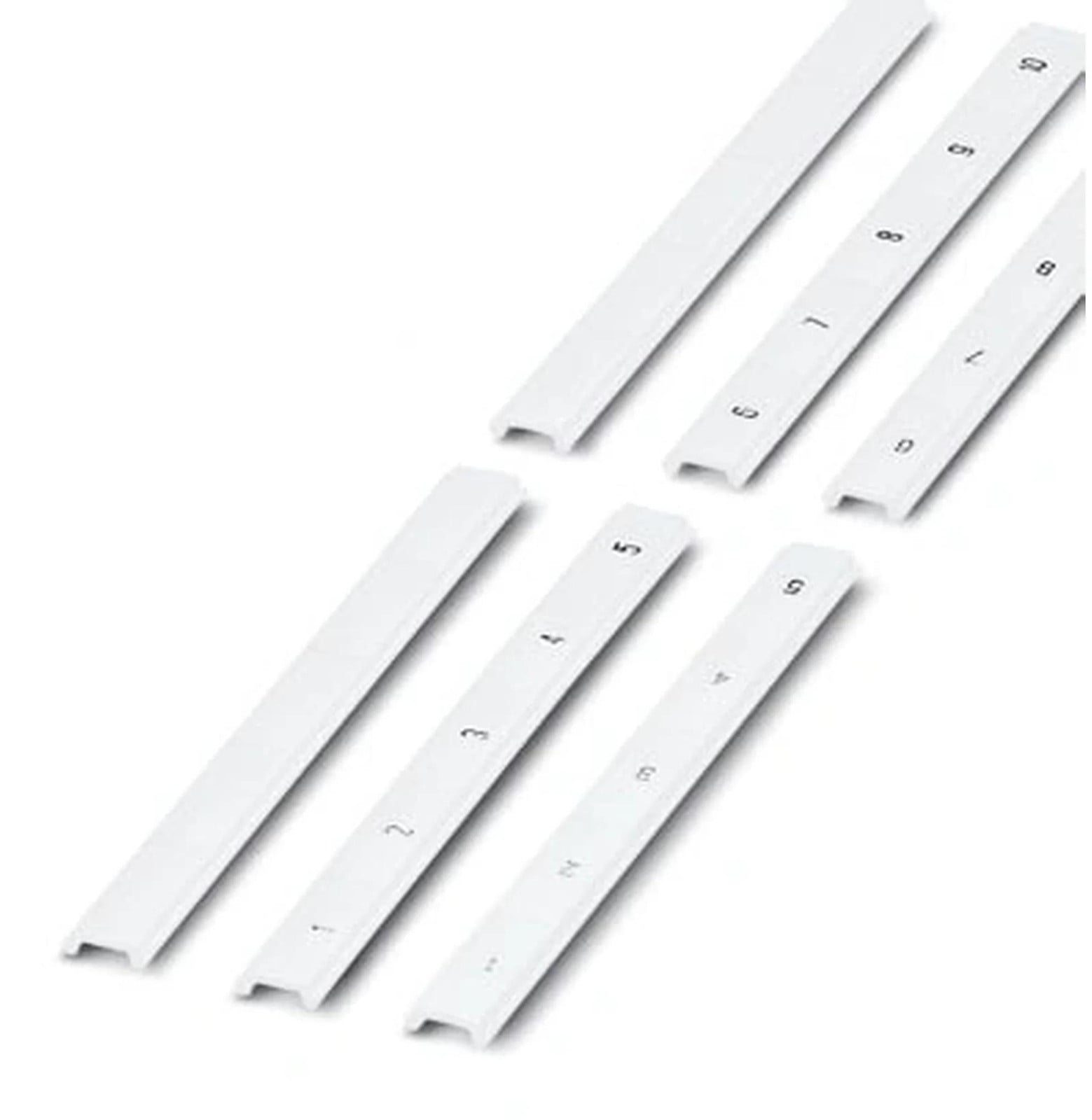 Phoenix Contact Zackband, 10-delig, longitudinaal bedrukt met nummers 61 t/m 70, wit