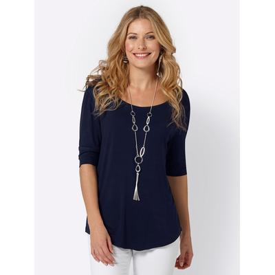 T-Shirt INSPIRATIONEN "Shirt", Damen, Gr. 42, schwarz, 95% Viskose, 5% Elasthan, unifarben, Rundhals, Shirts T-Shirt