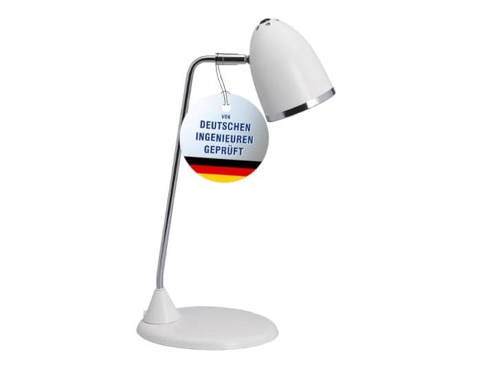 MAUL Tischlampe weiß E27 MAULstarlet Retro-Design warmweiß verstellbar