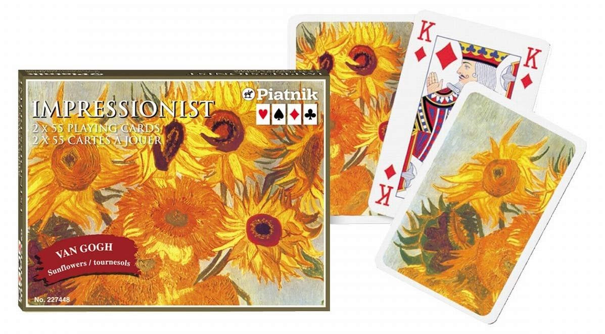 Piatnik 2274 Luxe speelkaarten - Van Gogh - Zonnebloemen, geel